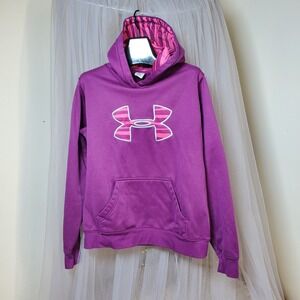 Under Armour Purple Athletic Hoodie Sweatshirt Size M Athleisure Activewear